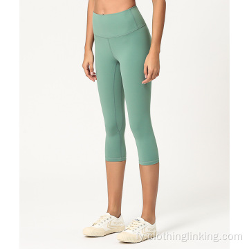 3/4 lingte Yoga-broek mei heule taille